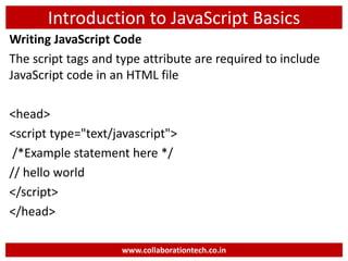 Introduction to JavaScript Programming | PPT