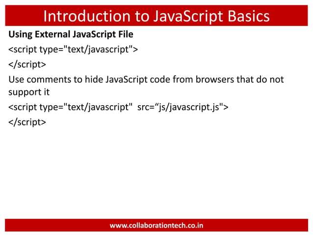 Introduction to JavaScript Programming | PPT