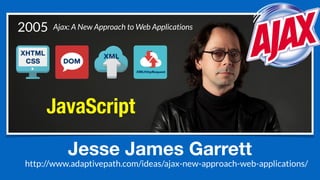Jesse James Garrett
2005 Ajax: A New Approach to Web Applications
http://www.adaptivepath.com/ideas/ajax-new-approach-web-applications/
JavaScript
 