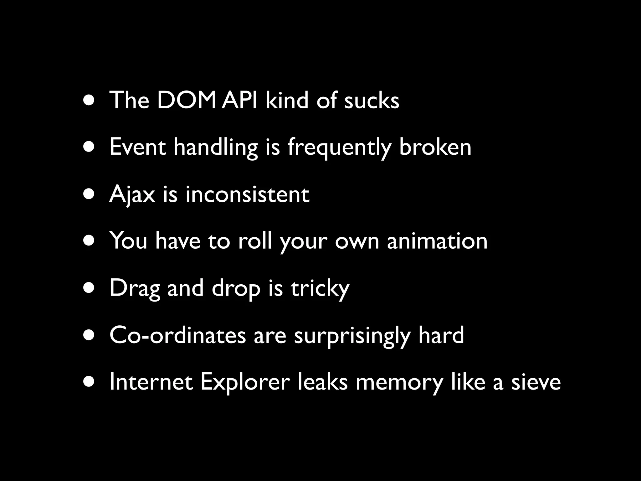 JavaScript Libraries: The Big Picture
