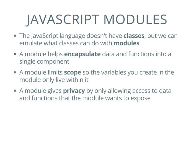 Javascript Module Patterns | PPT