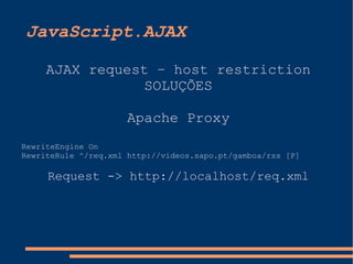 Javascript no SAPO e libsapojs