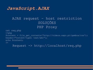 Javascript no SAPO e libsapojs
