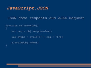 Javascript no SAPO e libsapojs