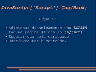 Javascript no SAPO e libsapojs
