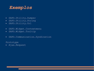 Javascript no SAPO e libsapojs