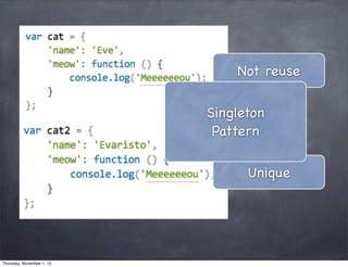 Not reuse

                           Singleton
                            Pattern

                                 Unique




Thursday, November 1, 12
 