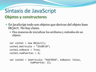 Javascript Sintaxis Presentación JavaScript | PPTX