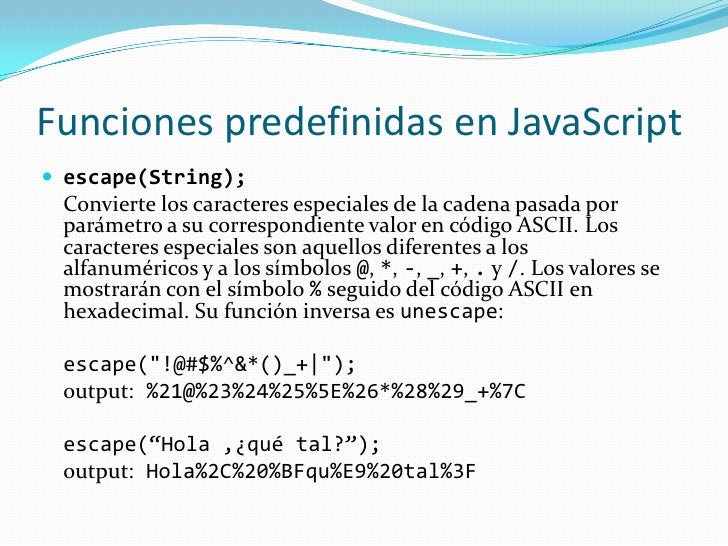 Presentación JavaScript