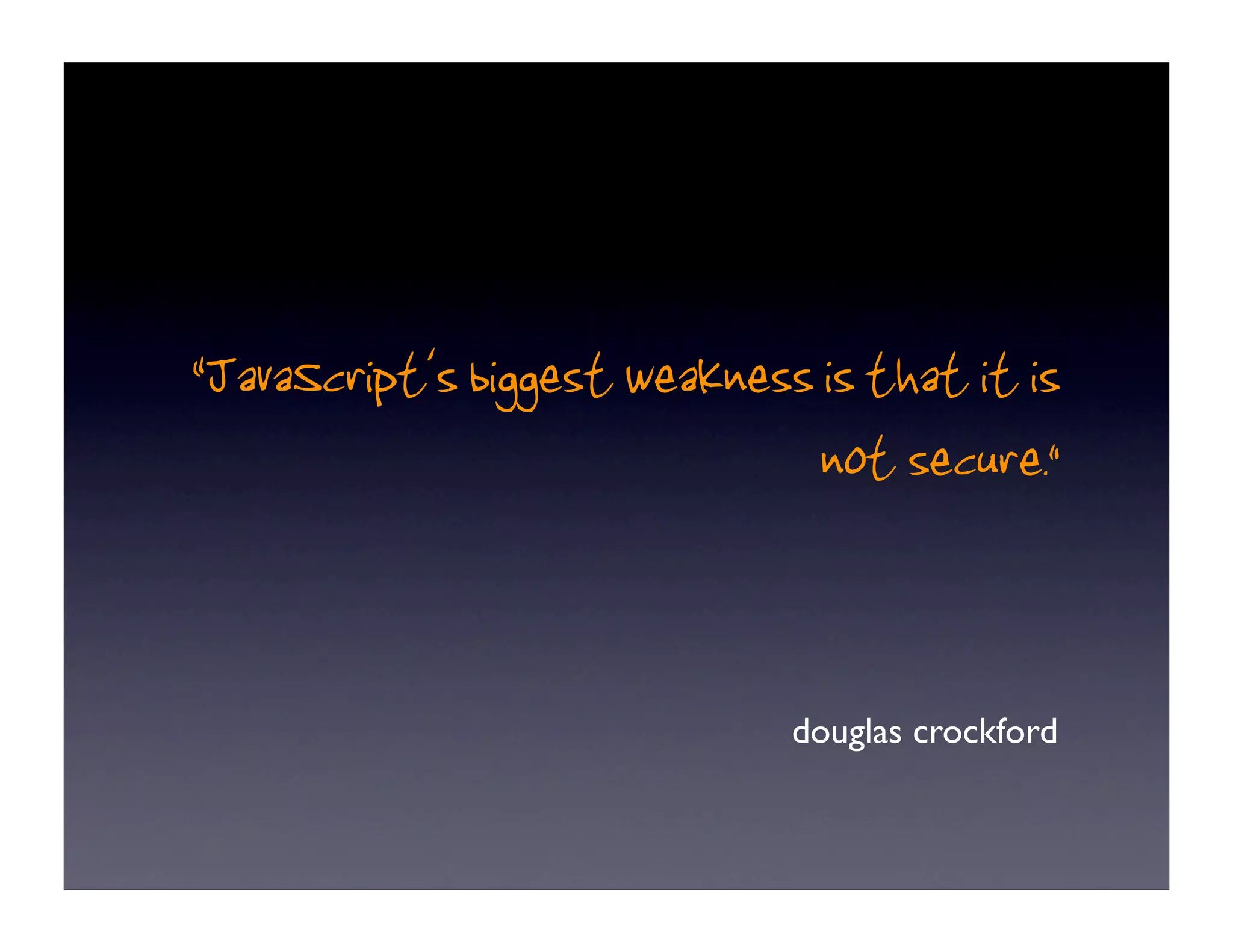 JavaScript Security