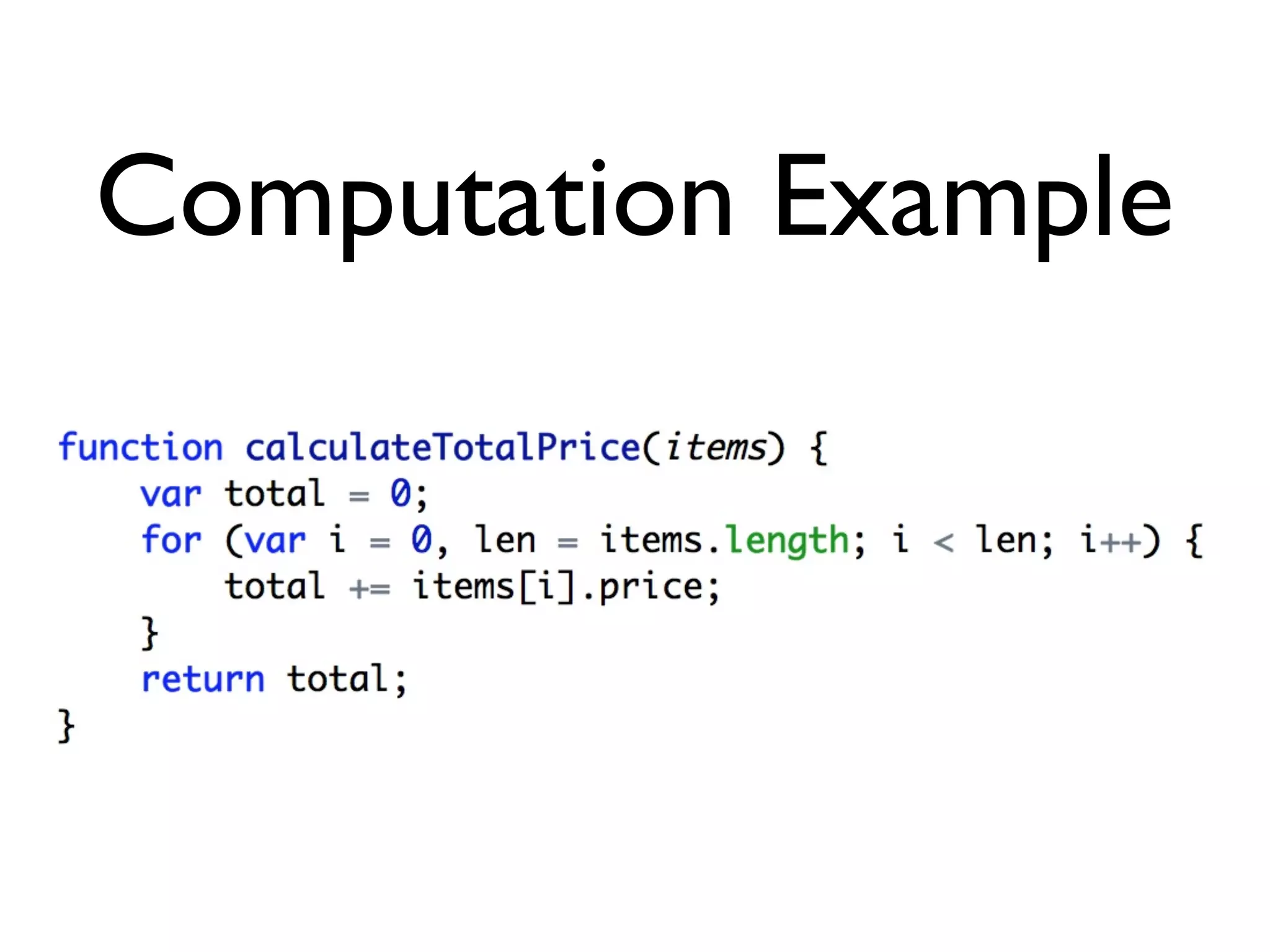 Computation Example