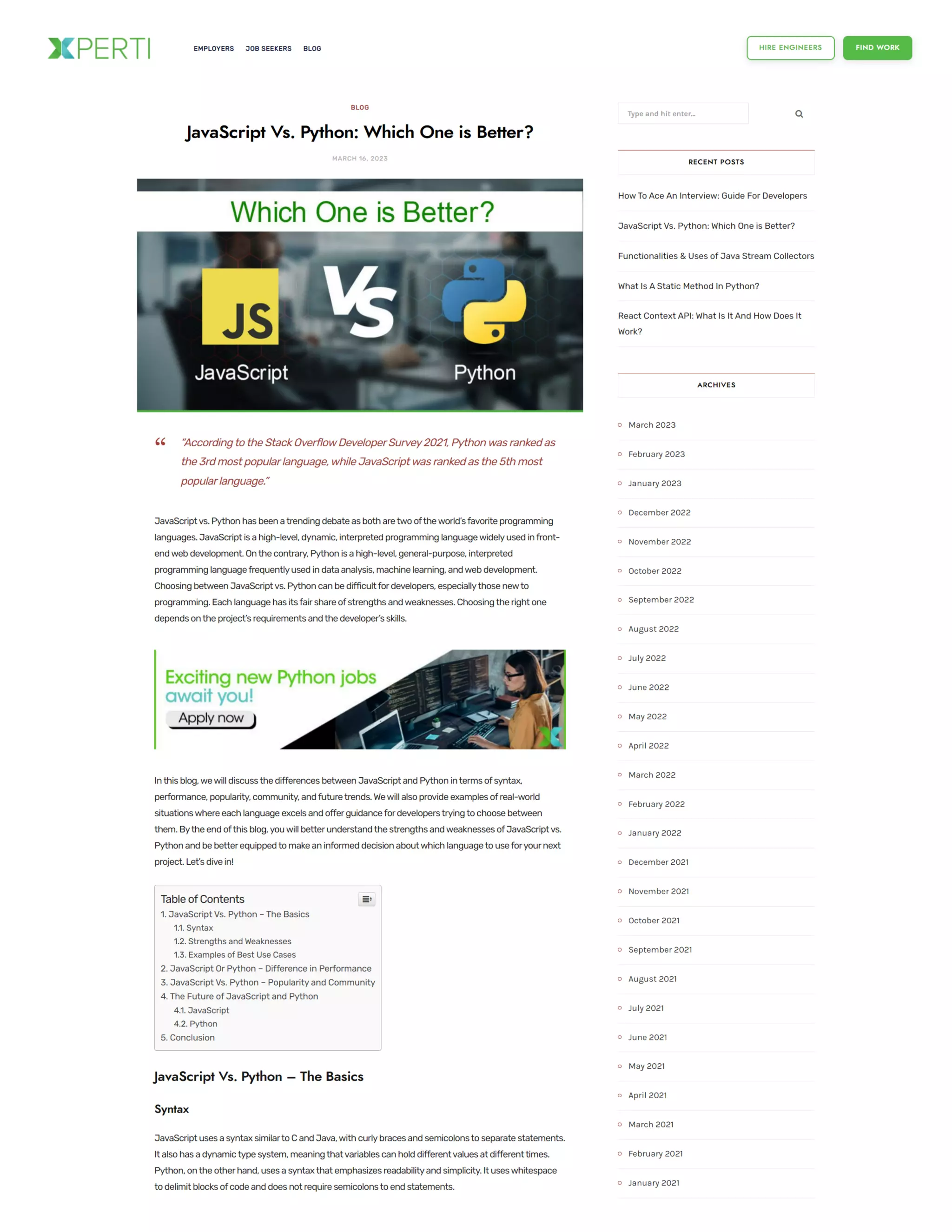 JavaScript Vs. Python: Which One is Better? | PDF