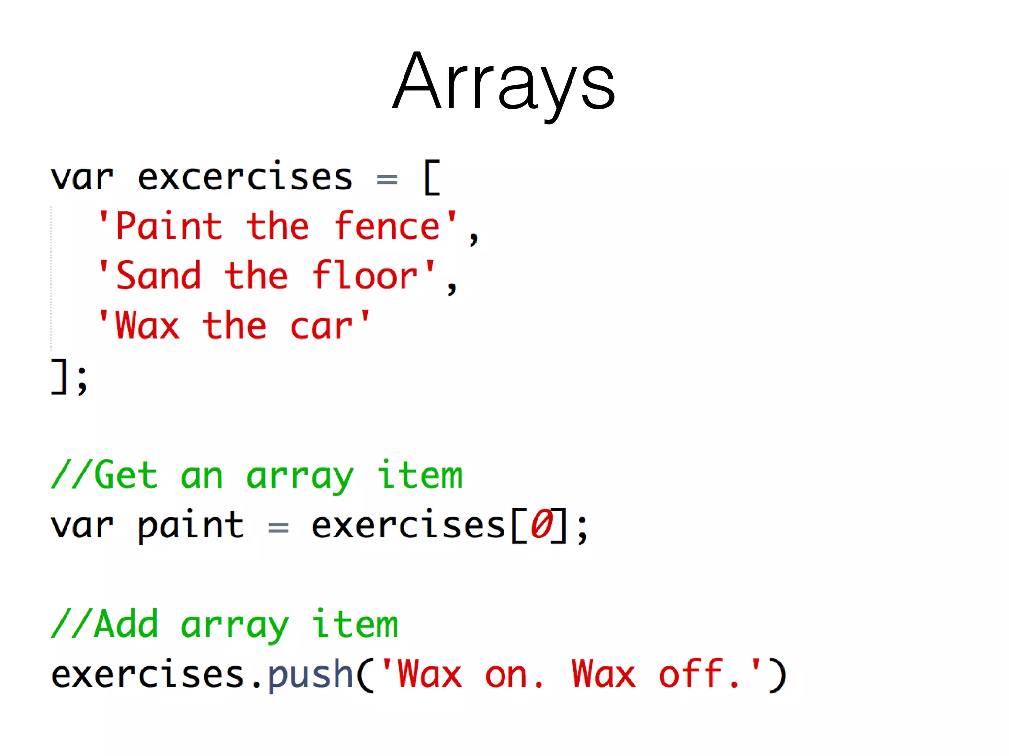 Arrays
 