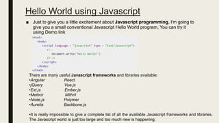 Javascript 01 (js) | PPT