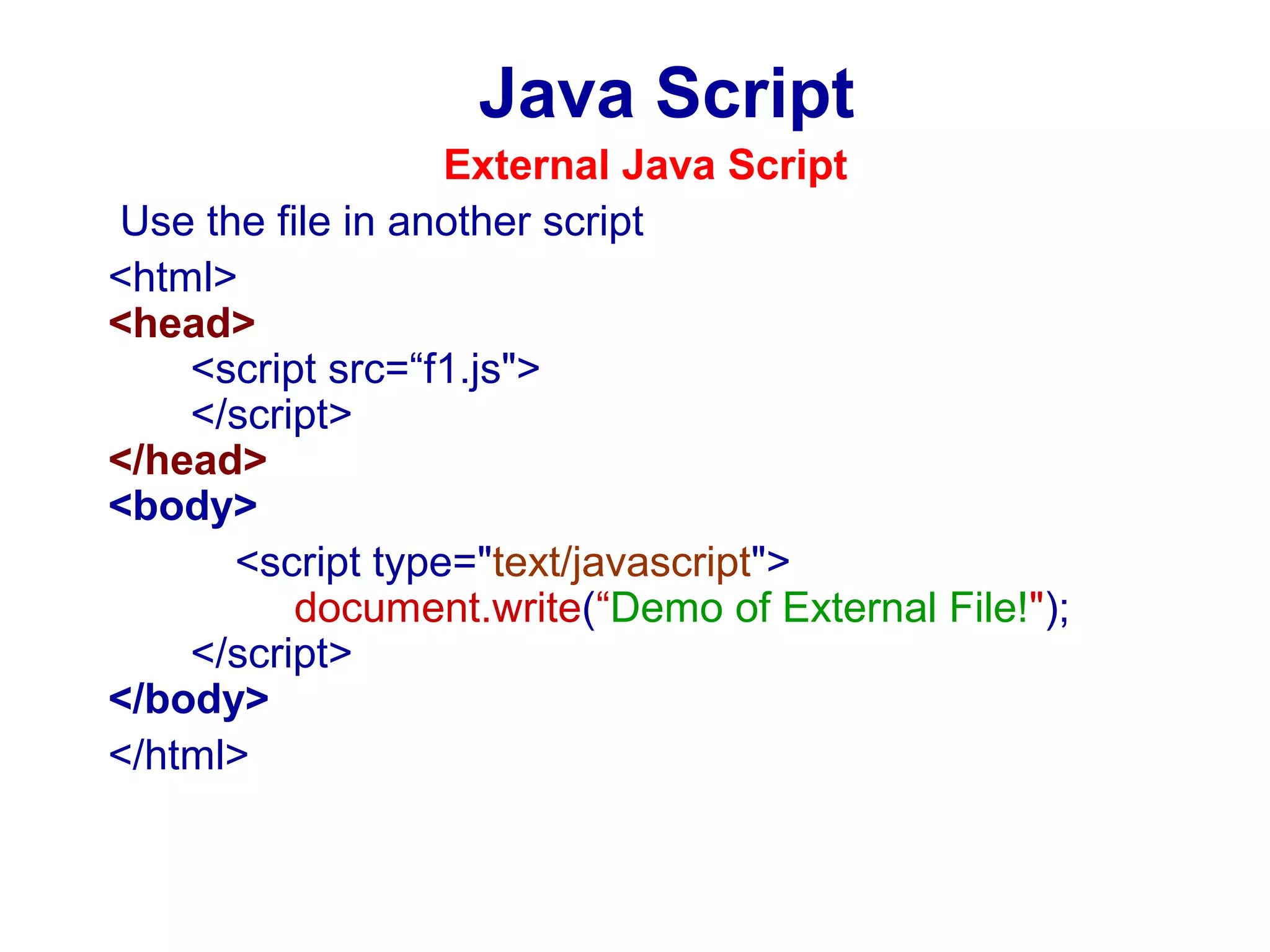 JavaScript - Part-1 | PPT