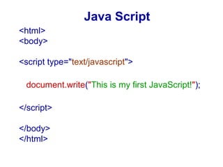 JavaScript - Part-1 | PPT