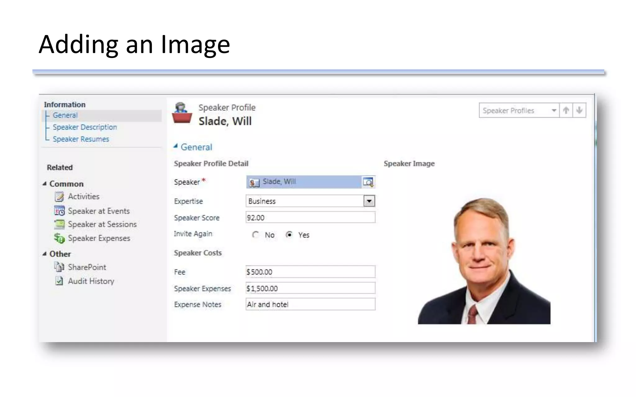 Adding an Image
 