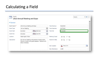 Calculating a Field
 