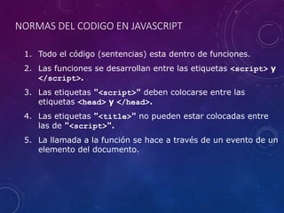 Introduccion a javascript - diseño de paginas web | PPTX