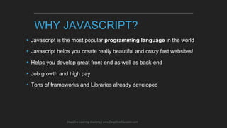 JavaScript - Web Development Fundaments Part 2 - DeepDive Learning ...