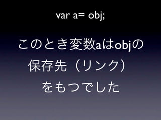 var a= obj;

        a obj
 