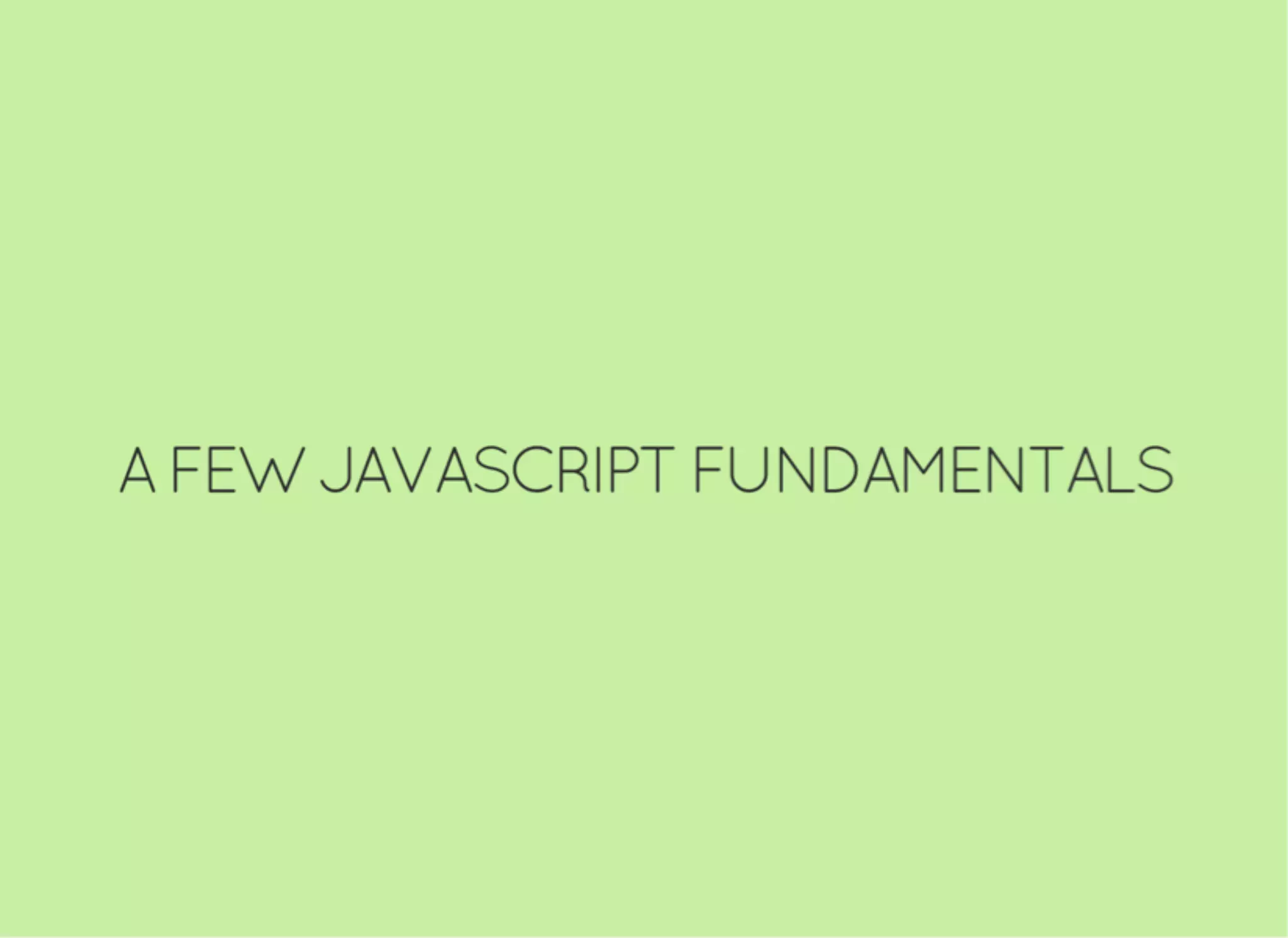 JavaScript and Node.js Fundamentals