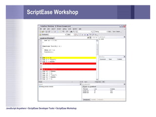 ScriptEase Workshop JavaScript Anywhere > ScriptEase Developer Tools > ScriptEase Workshop 
