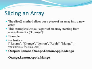 Java script array methods | PPT