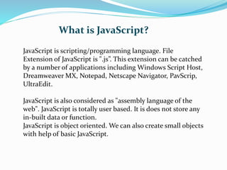 Java script basic | PPT