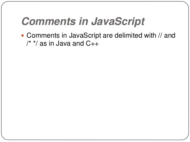 Java script basic