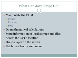 JavaScript Basics | PPT
