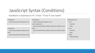 Introduction to JavaScript Basics. | PPT