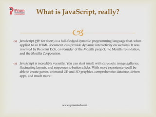 Java script basics | PPT image.