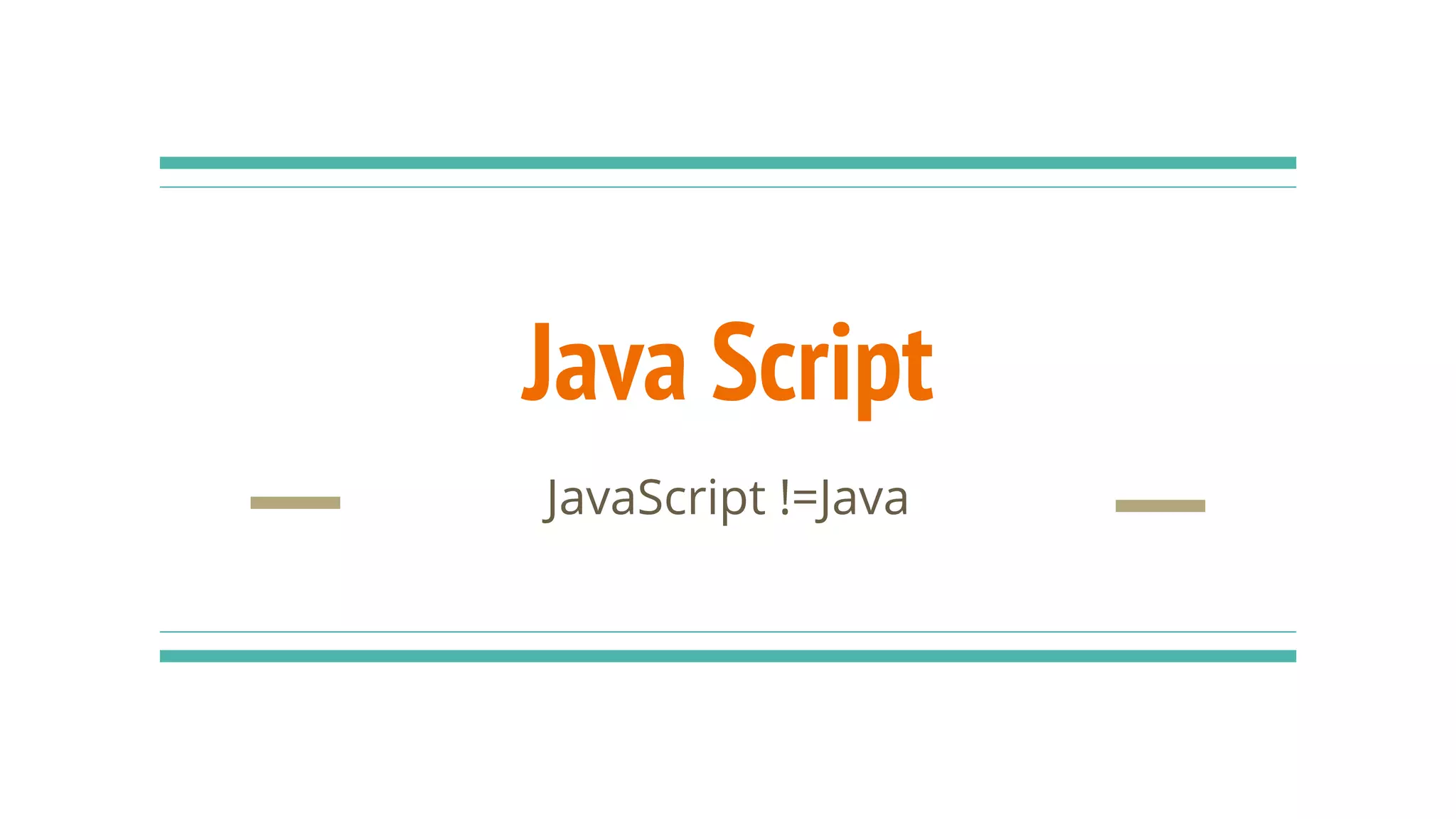 Javascript basics | PPT