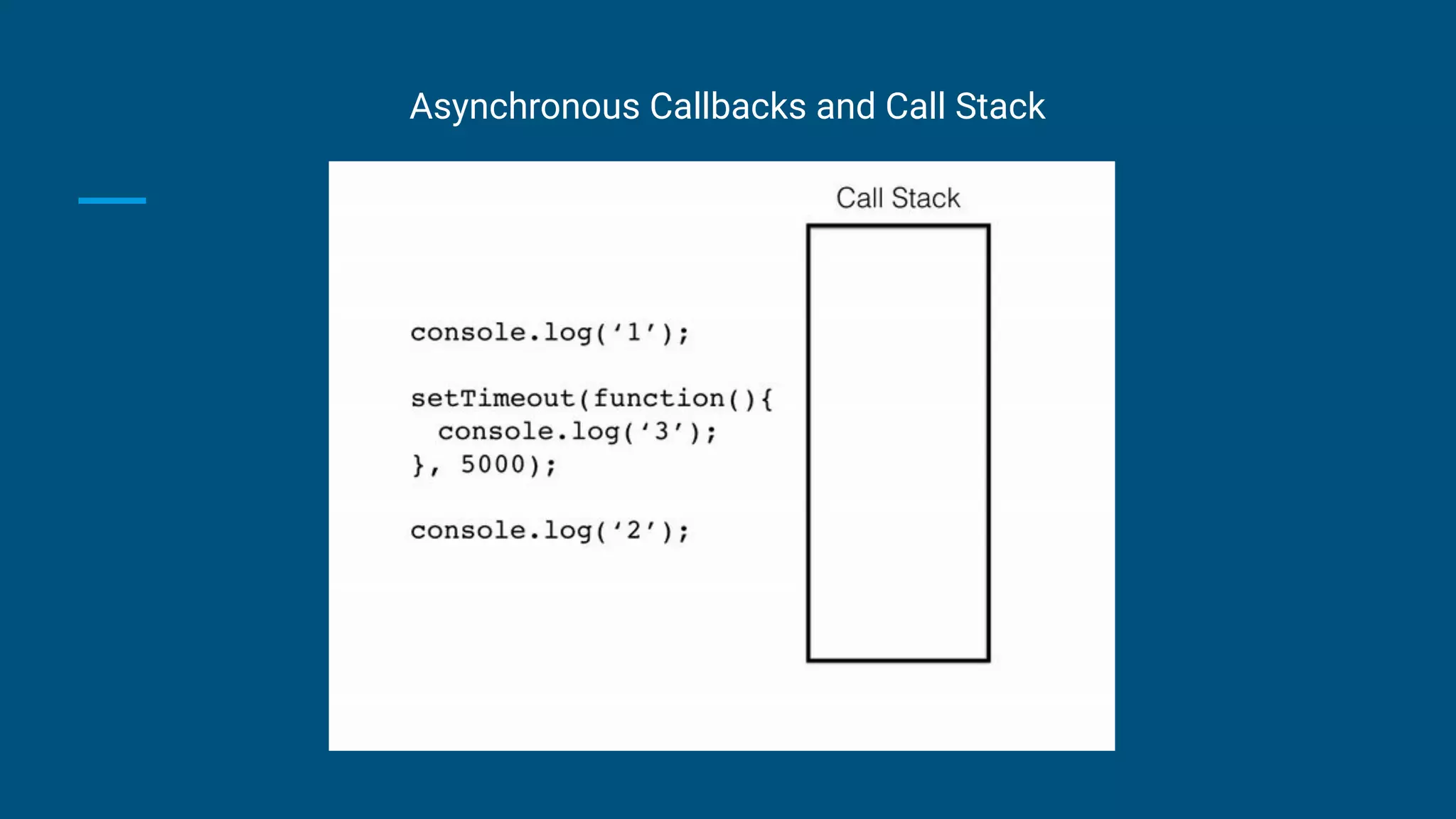 Asynchronous Callbacks and Call Stack