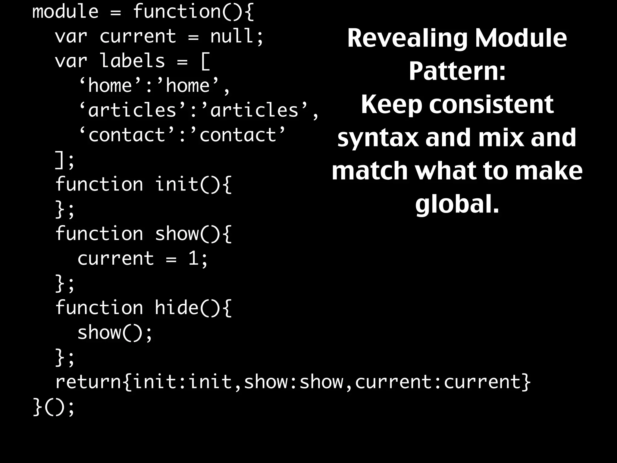 Javascript Best Practices
