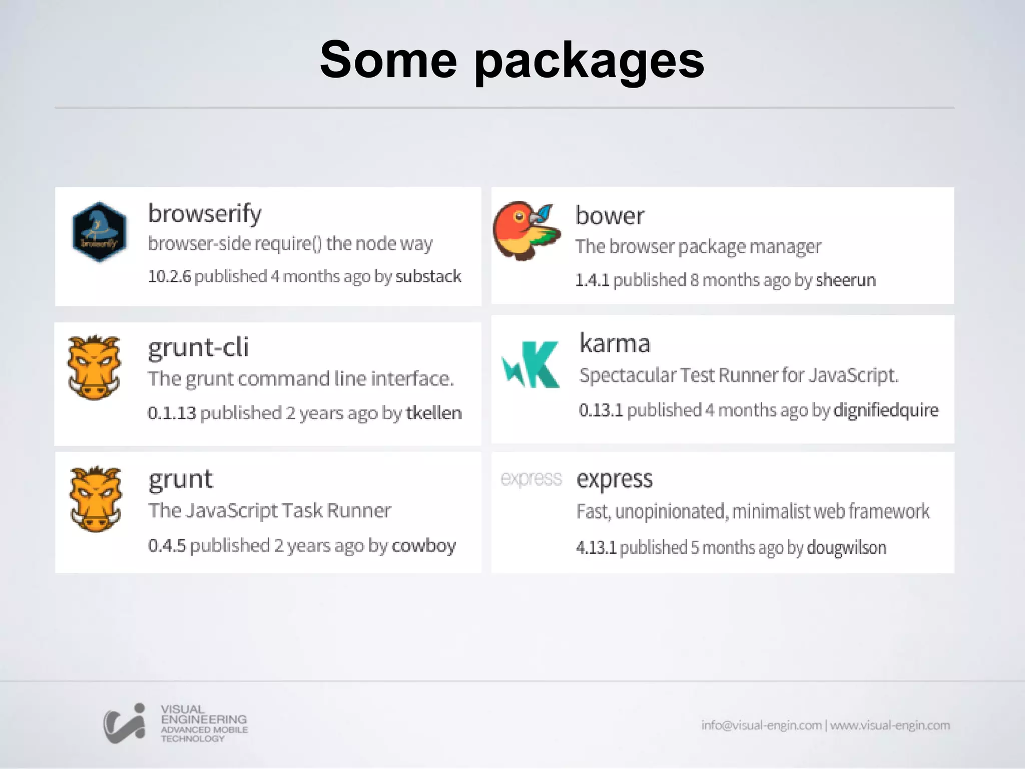 Some packages
 