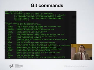 Git commands
 