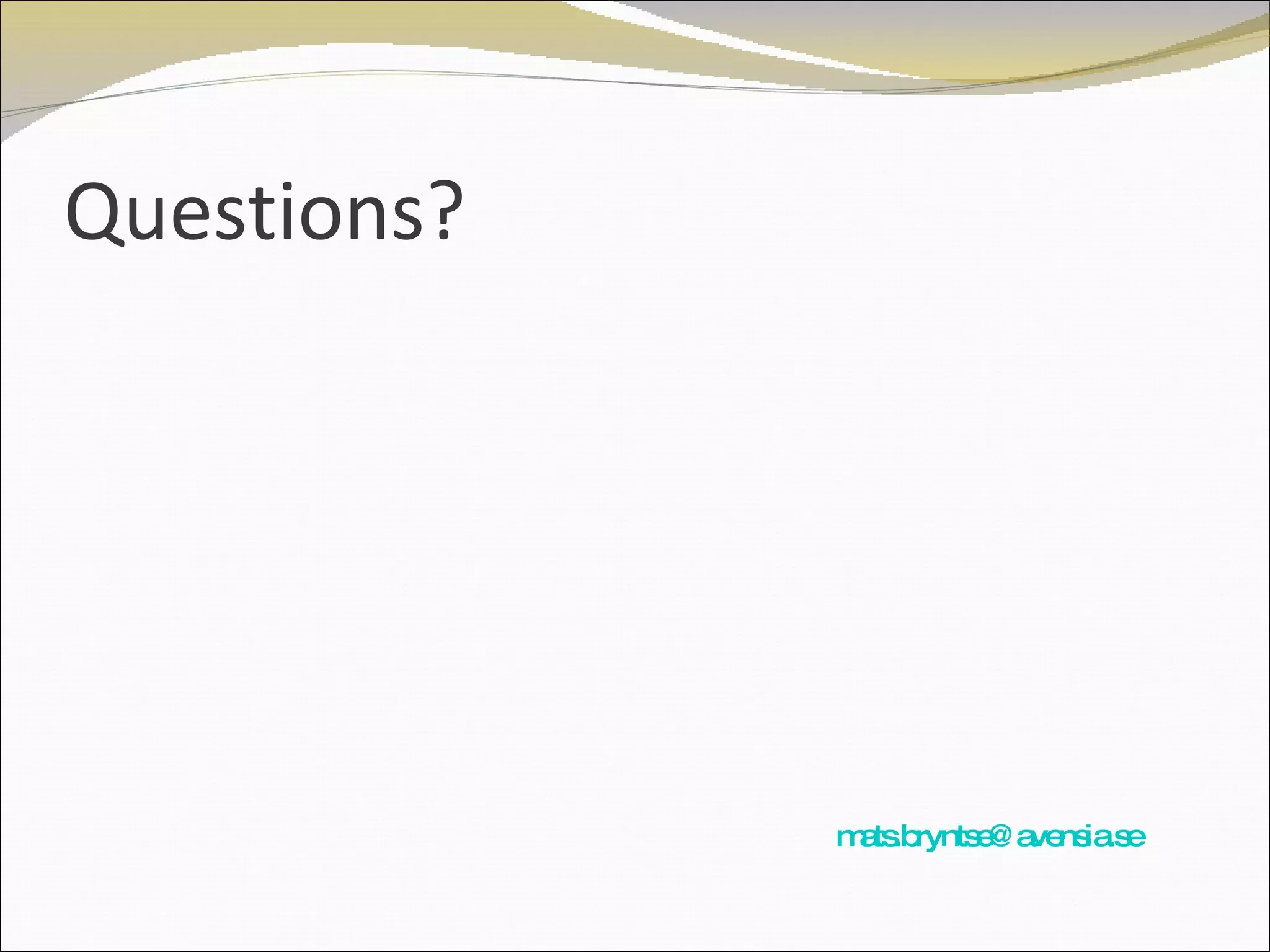 Questions? [email_address] 