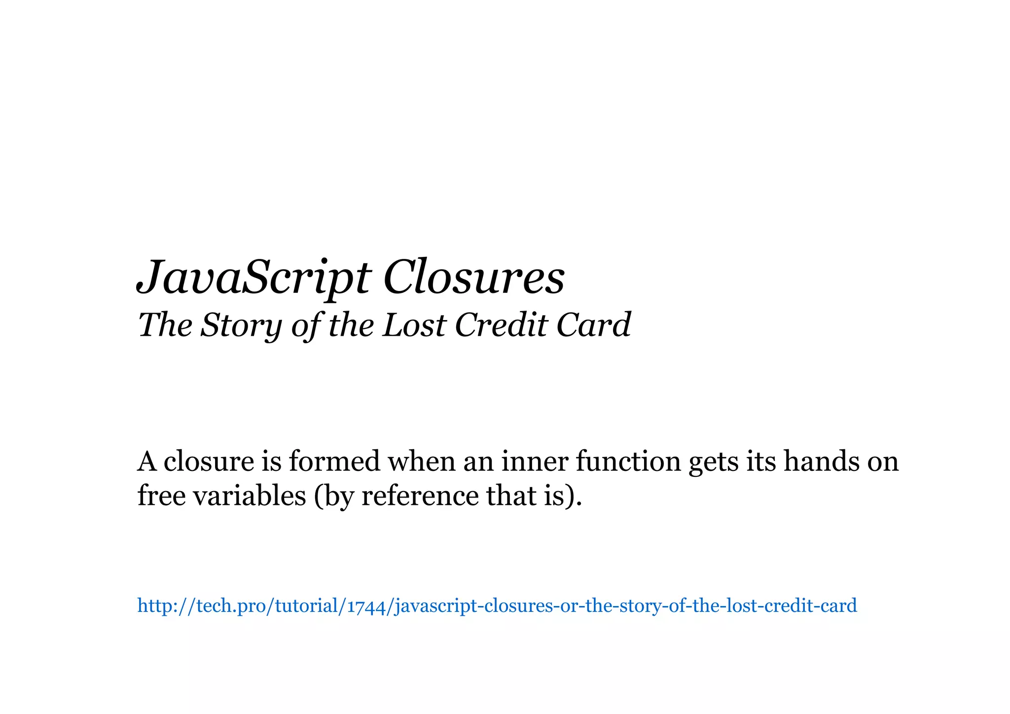 JavaScript closures | PPT