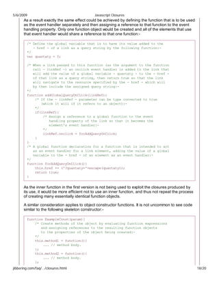 Javascript closures | PDF