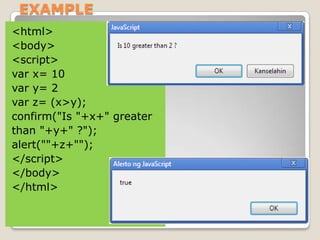 Javascript comparison and logical operators | PPT