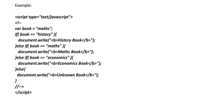 Javascript conditional statements | PPTX