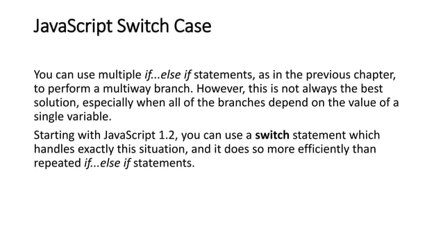 Javascript conditional statements | PPTX