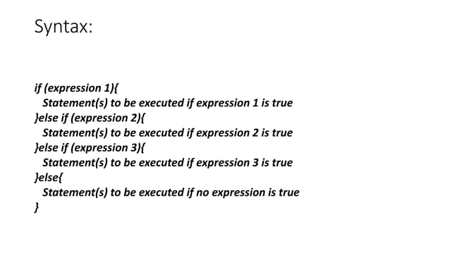 Javascript conditional statements | PPT