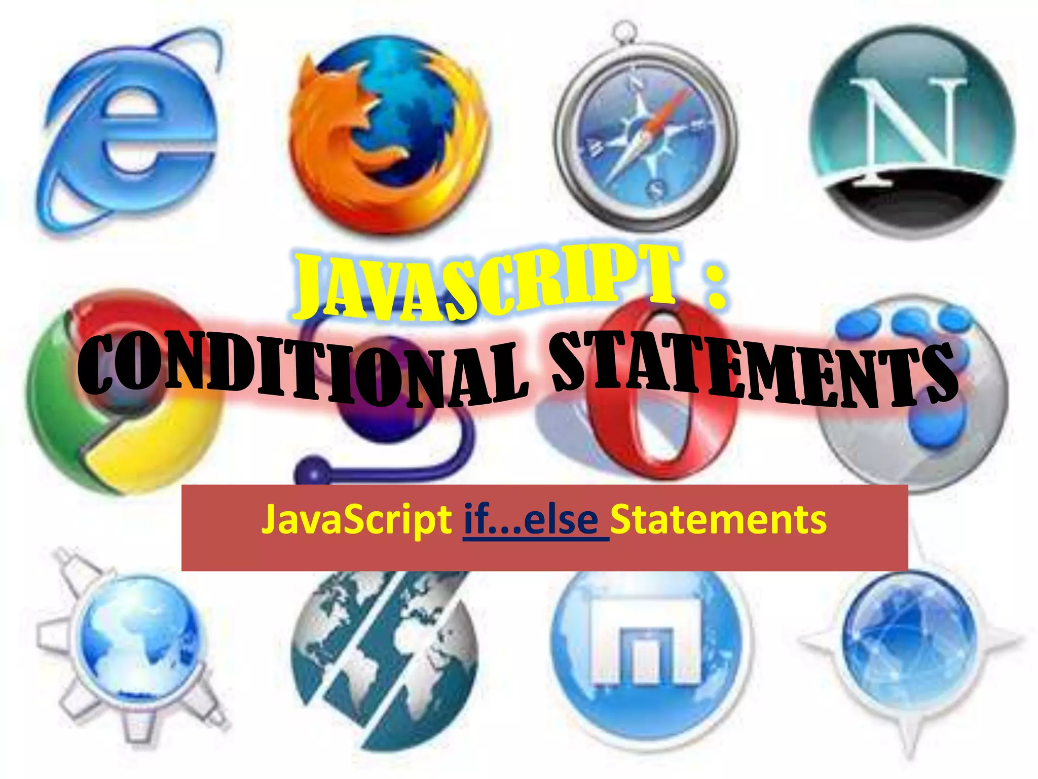 Javascript conditional statements 1 | PPTX