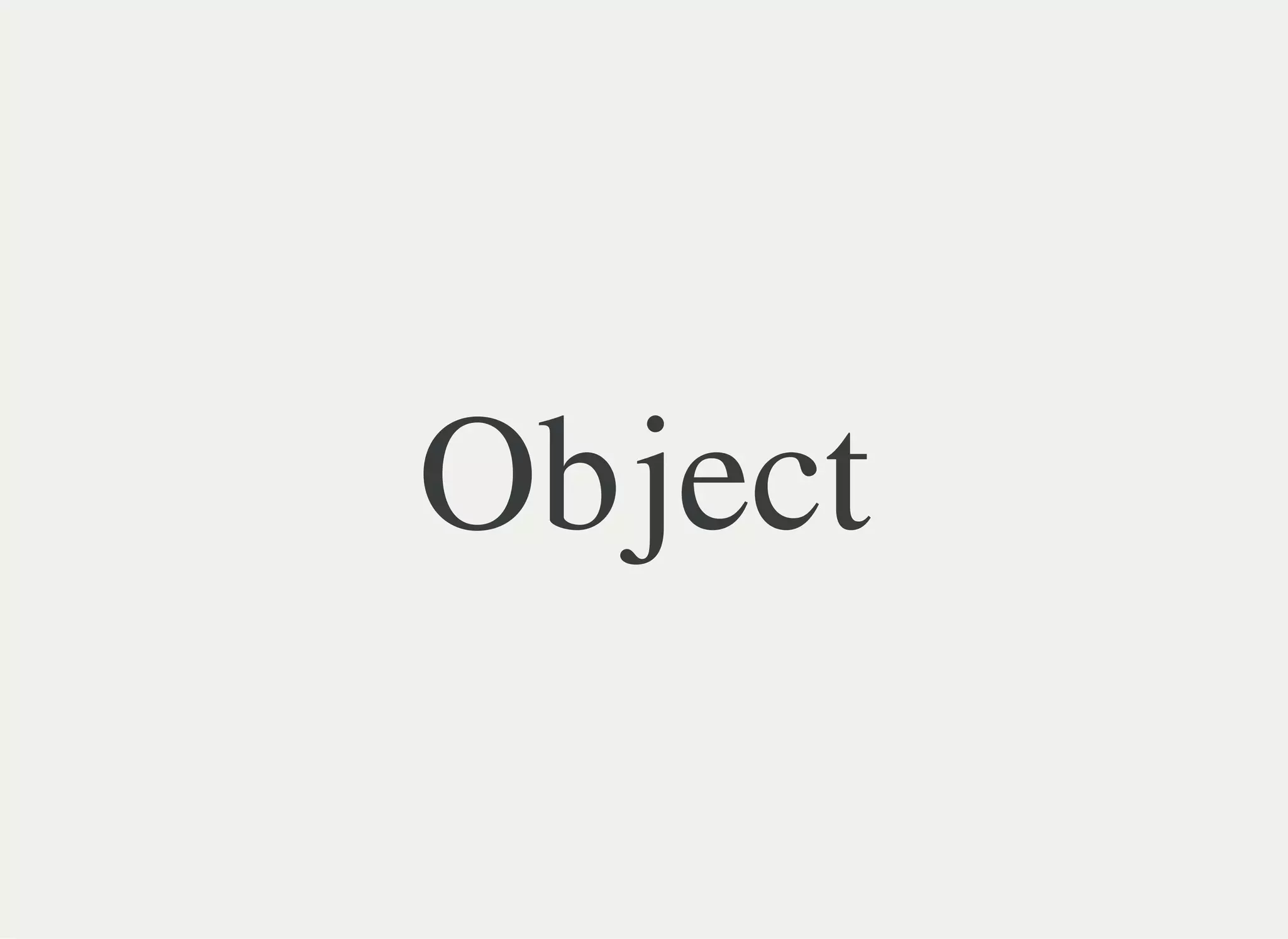 Object
 