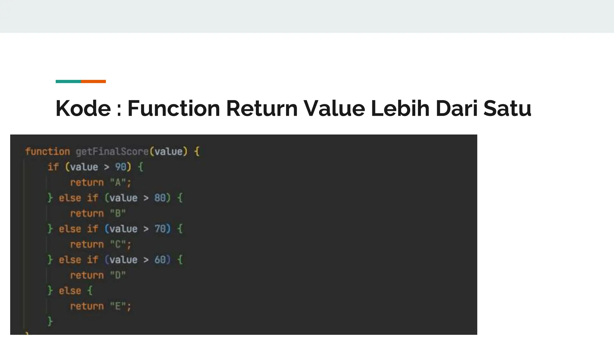 Kode : Function Return Value Lebih Dari Satu
 
