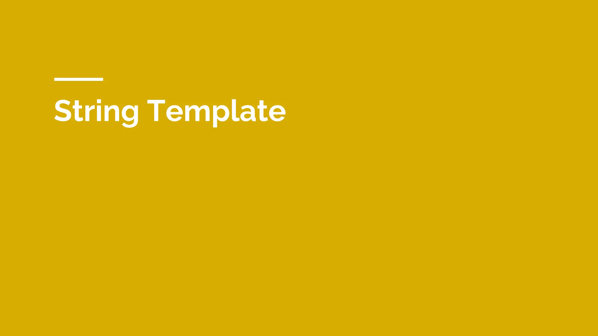 String Template
 