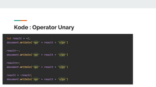 JavaScript Dasar | PPTX